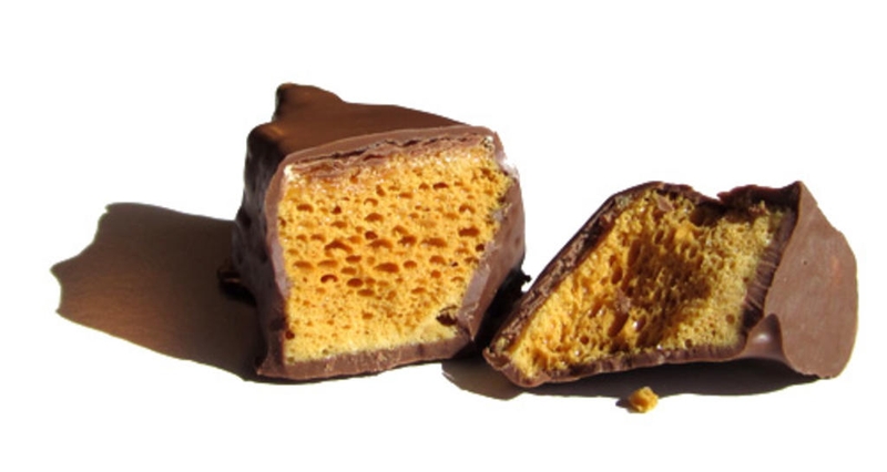 <p>Cow Nuggets; 170 g bag, sponge toffee in milk chocolate</p>